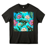 Asphalt sea turtle seamless pattern Heavy Core Tee - BundleAndBundleShop