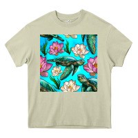 Mossy sea turtle seamless pattern Heavy Core Tee - BundleAndBundleShop