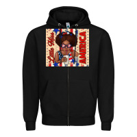 Black little miss america Zipper Hoodie - TumblerDesignByShophia
