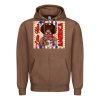Chestnut little miss america Zipper Hoodie - TumblerDesignByShophia