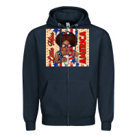 Navy little miss america Zipper Hoodie - TumblerDesignByShophia