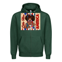 Sports Green little miss america Zipper Hoodie - TumblerDesignByShophia