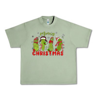 Oil Green Pickle Merry Christmas Urban Heavy Tee - MaliasSmallBusiness