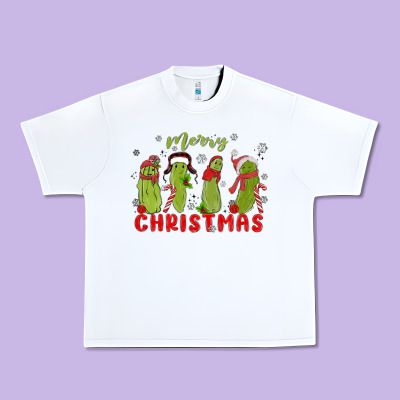 Pickle Merry Christmas Urban Heavy Tee Designed By Maliassmallbusiness