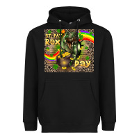 Black St. Pat Rex Day Heavyweight Hoodie - CowGirlArtShop