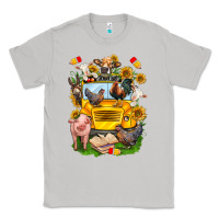 Moon Dust farm animals with school bus Classic Tee - NancyCooperArtShop
