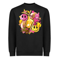 Black retro softball Heavyweight Sweatshirt - Artiststas