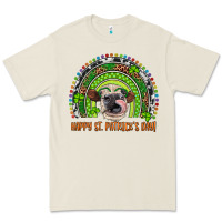 Bone Western Happy St. Patrick's Day Cow Rainbow Premium Tee - Artiststas