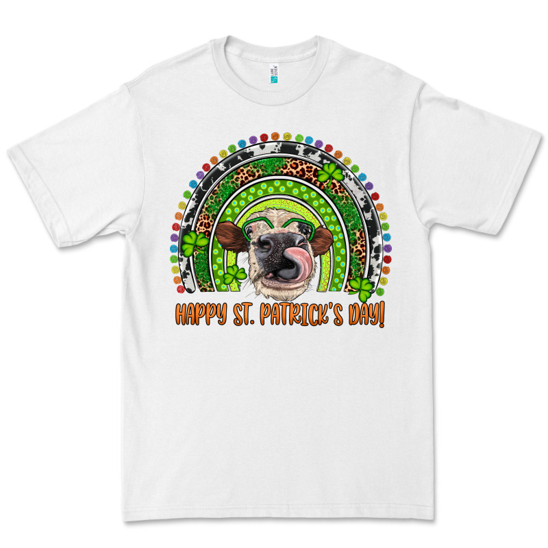 Western Happy St. Patrick's Day Cow Rainbow Premium Tee by Artiststas | Teevron