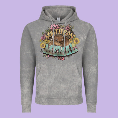 Southern Memal Western Flowers Vintage Hoodie Designed By Nancycooperartshop