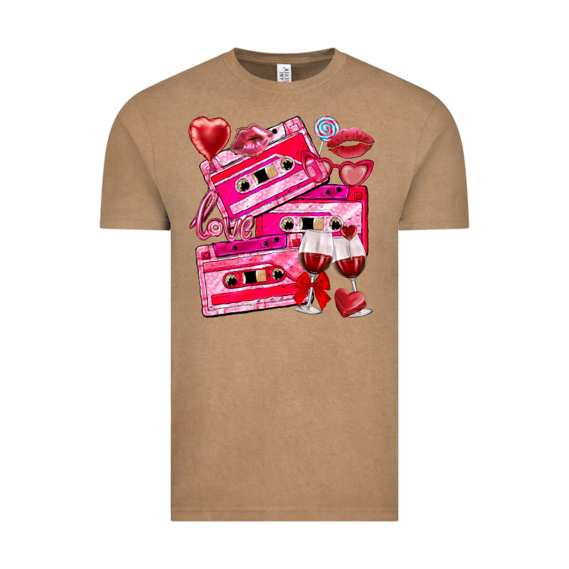 Valentines Day Cassette Vintage Tee by NancyCooperArtShop | Teevron