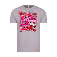 Vintage Zinc valentines day cassette Vintage Tee - NancyCooperArtShop