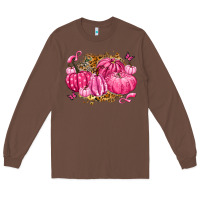 Chestnut breast cancer awareness pink pumpkins Long Sleeve Tee - LillyAllenDesigns