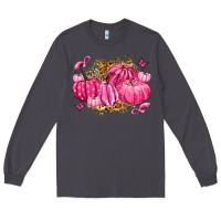 Smoke breast cancer awareness pink pumpkins Long Sleeve Tee - LillyAllenDesigns