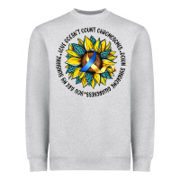 Heather Grey down syndrome Heavyweight Sweatshirt - Artiststas