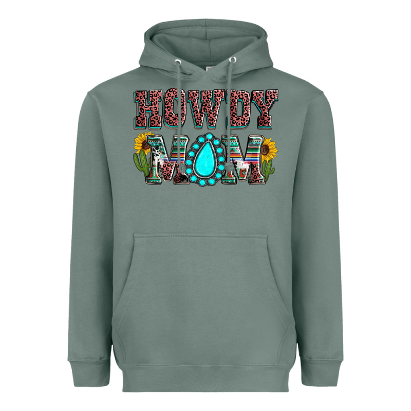 Howdy Mom Mother's Day Heavyweight Hoodie by HowdyJamesFarm | Teevron