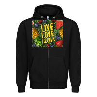Black live love aloha Zipper Hoodie - TumblerDesignByShophia