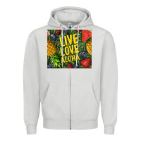 Dove Grey live love aloha Zipper Hoodie - TumblerDesignByShophia
