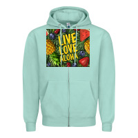 Seafoam live love aloha Zipper Hoodie - TumblerDesignByShophia