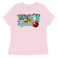 Bubblegum Pink teacher squad Ladies Tee - BundleAndBundleShop