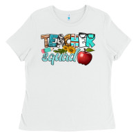 White teacher squad Ladies Tee - BundleAndBundleShop