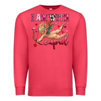 Cardinal i am with cupid Premium Sweatshirt - OliviaCreatesArt