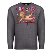 Charcoal Heather i am with cupid Premium Sweatshirt - OliviaCreatesArt