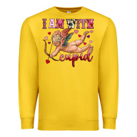 Lemon i am with cupid Premium Sweatshirt - OliviaCreatesArt