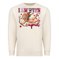Sandshell i am with cupid Premium Sweatshirt - OliviaCreatesArt