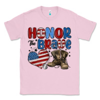 Bubblegum Pink honor the brave Classic Tee - MaliasSmallBusiness
