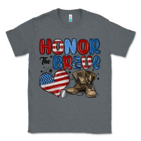 Charcoal Heather honor the brave Classic Tee - MaliasSmallBusiness