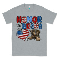 Heather Grey honor the brave Classic Tee - MaliasSmallBusiness