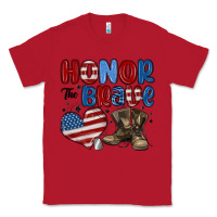 Red honor the brave Classic Tee - MaliasSmallBusiness
