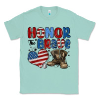 Seafoam honor the brave Classic Tee - MaliasSmallBusiness
