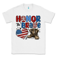 White honor the brave Classic Tee - MaliasSmallBusiness