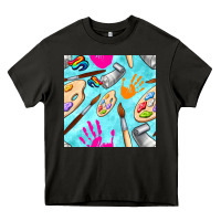 Asphalt find art class seamless pattern Heavy Core Tee - BundleAndBundleShop