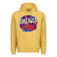 Antique Gold America vibes with gnome Premium Hoodie - HowdyJamesFarm