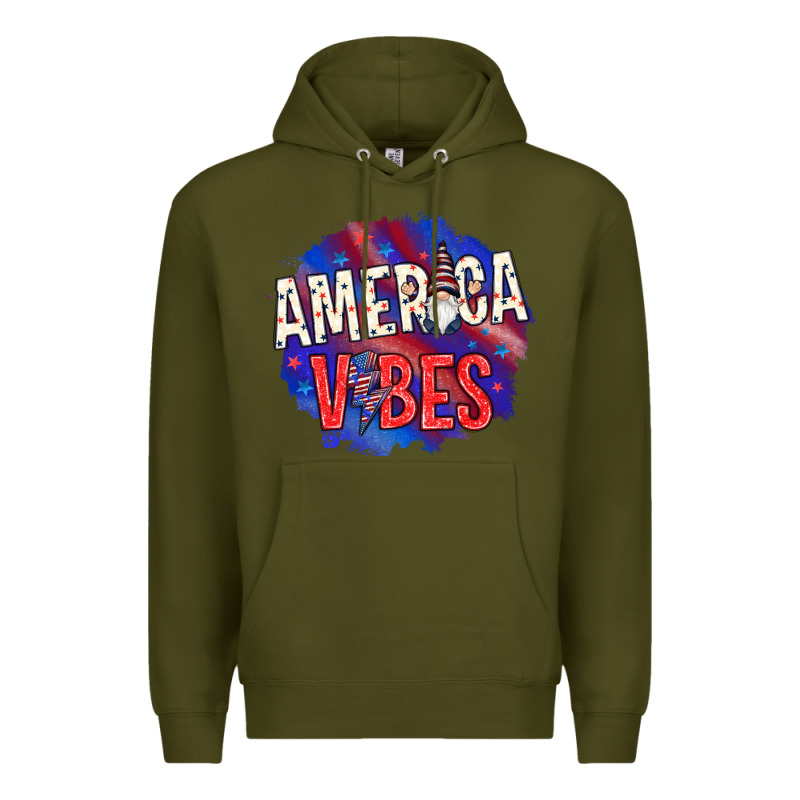 America Vibes With Gnome Premium Hoodie by HowdyJamesFarm | Teevron