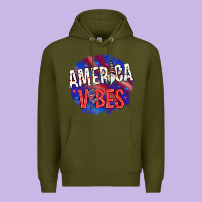 America Vibes With Gnome Premium Hoodie Designed By Howdyjamesfarm