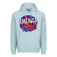 Blue Mist America vibes with gnome Premium Hoodie - HowdyJamesFarm