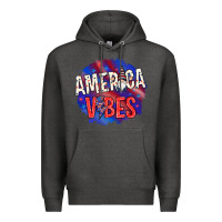 Charcoal Heather America vibes with gnome Premium Hoodie - HowdyJamesFarm