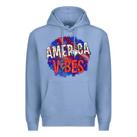 Colony Blue America vibes with gnome Premium Hoodie - HowdyJamesFarm