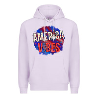 Lilac America vibes with gnome Premium Hoodie - HowdyJamesFarm