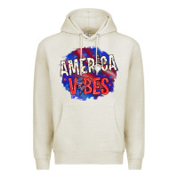 Oatmeal Heather America vibes with gnome Premium Hoodie - HowdyJamesFarm