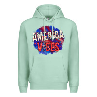 Seafoam America vibes with gnome Premium Hoodie - HowdyJamesFarm