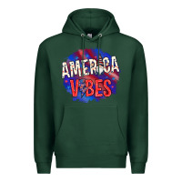 Sports Green America vibes with gnome Premium Hoodie - HowdyJamesFarm
