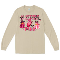 Mushroom in october we wear pink Long Sleeve Tee - LillyAllenDesigns