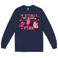 Navy in october we wear pink Long Sleeve Tee - LillyAllenDesigns