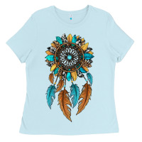Baby Blue dreamer catcher sunflower Ladies Tee - JahusDesignShop