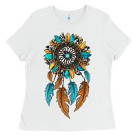White dreamer catcher sunflower Ladies Tee - JahusDesignShop